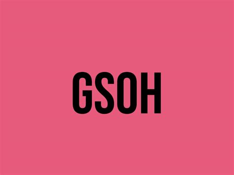 What does gsoh mean in dating